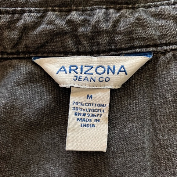 Washed Grey Button Down Long Sleeve Shirt - Picture 5 of 5